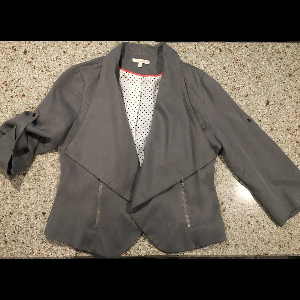 Gray Draped Blazer by 41 Hawthorn.  Size Medium